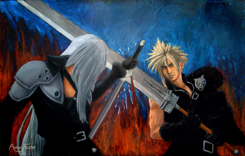 Cloud and Sephiroth