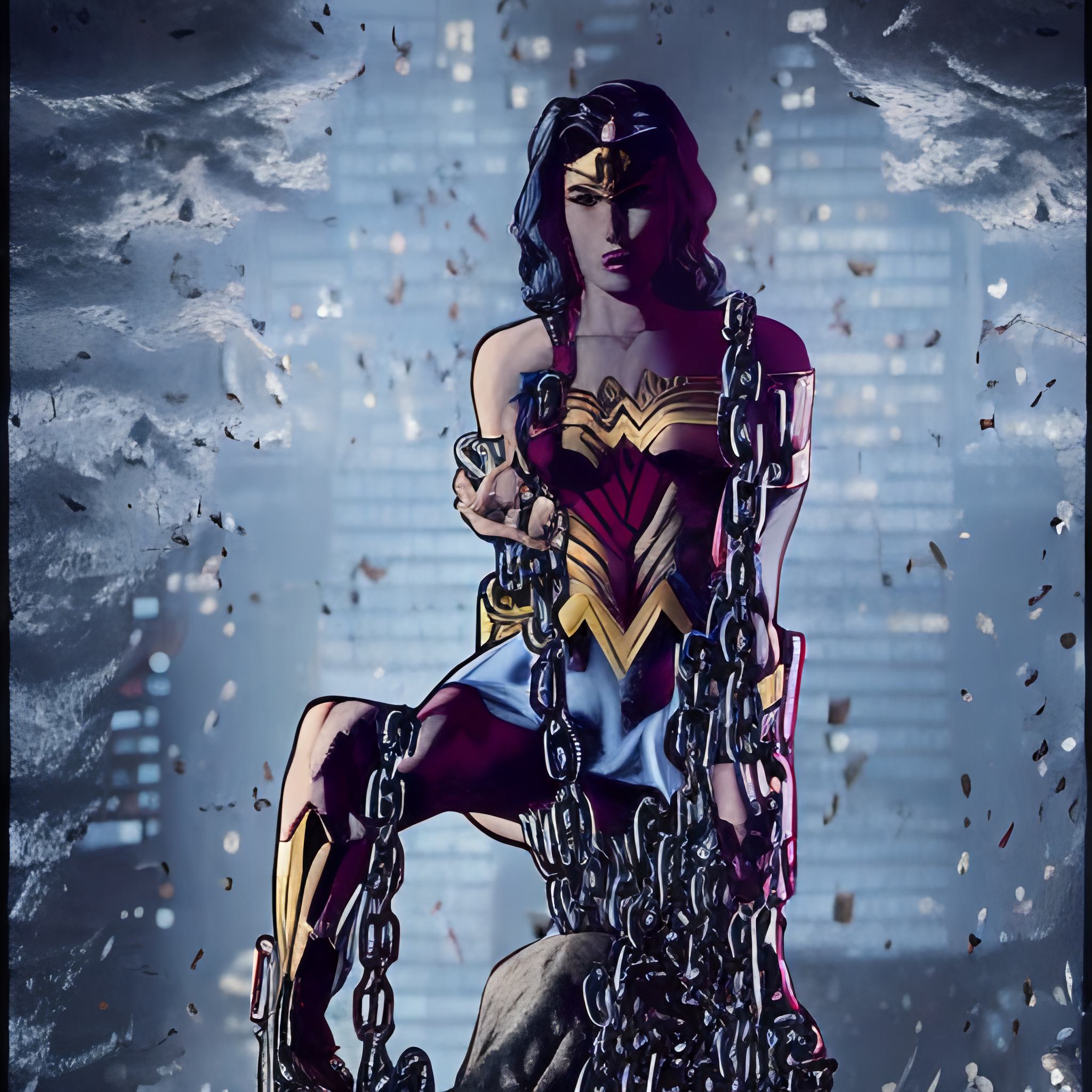 DreamUp Creation - Wonder Woman in chains by MndlessEntertainment on ...