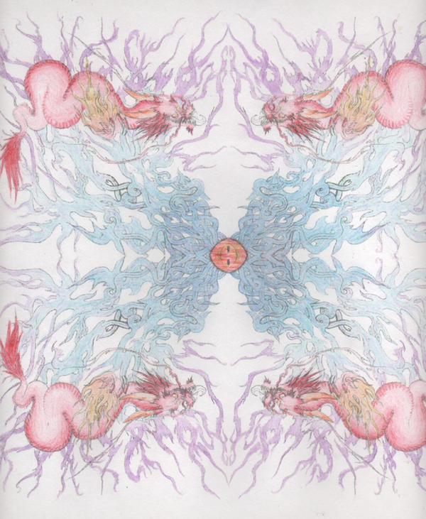 Colored Dragon Mandala