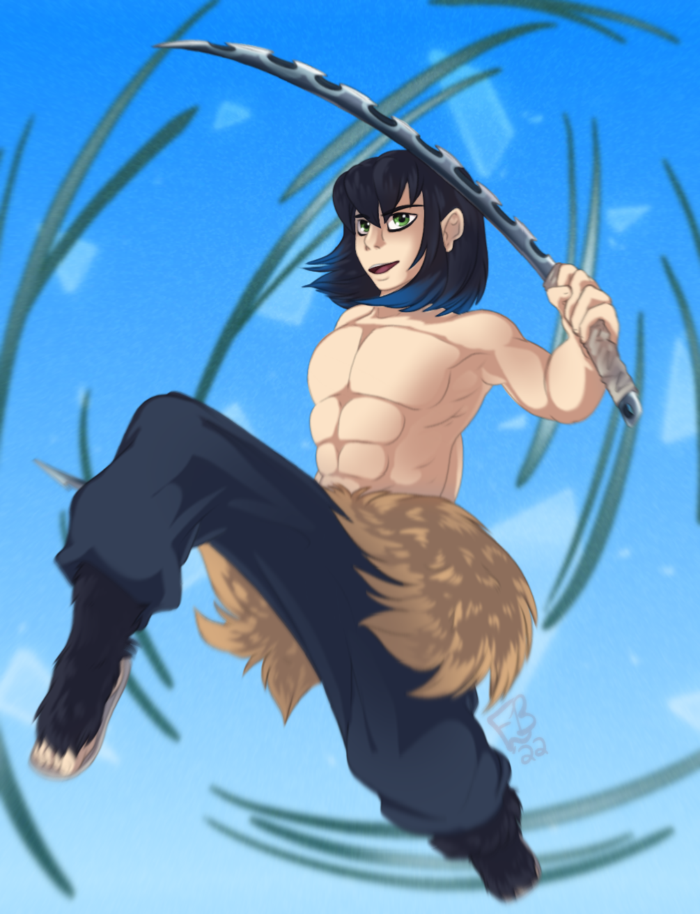 Inosuke Action Inosuke by Electrobean on DeviantArt