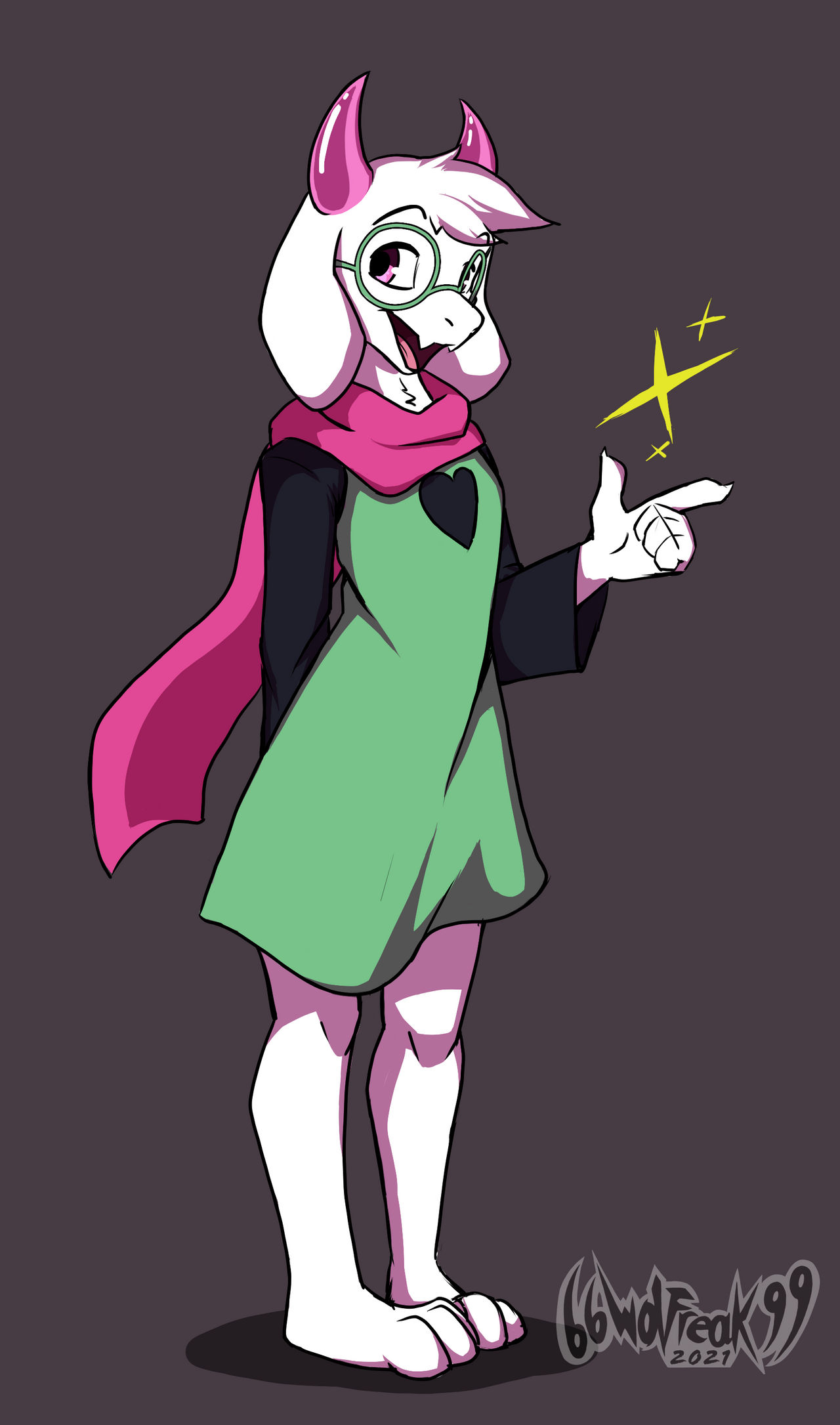 Ralsei by 66Wolfreak99 on DeviantArt