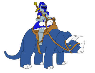 Knight On A Triceratops