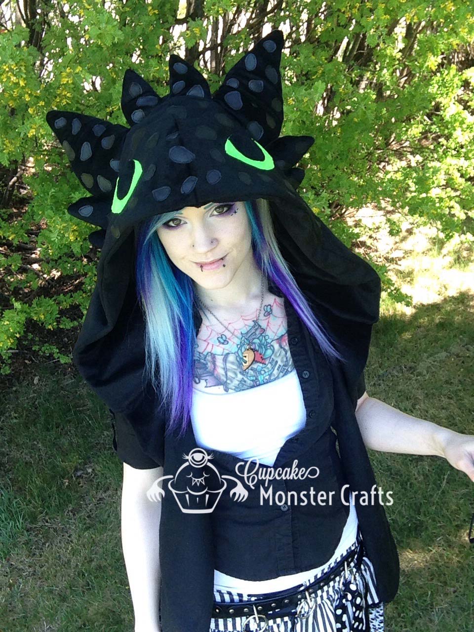 Toothless Inspired Rave Hood