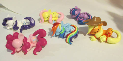 Mane Six Sleeping Ponies