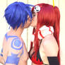 Yoko and Kamina Kiss