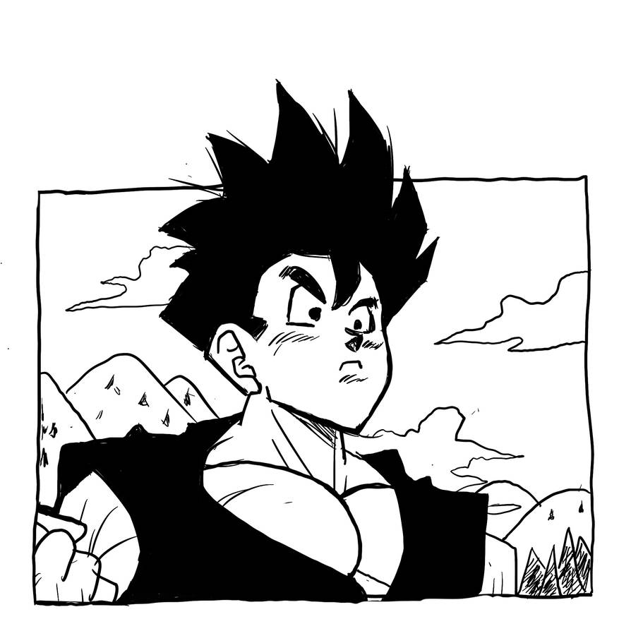 Gohan Writing Gohan by nihongoboy on DeviantArt