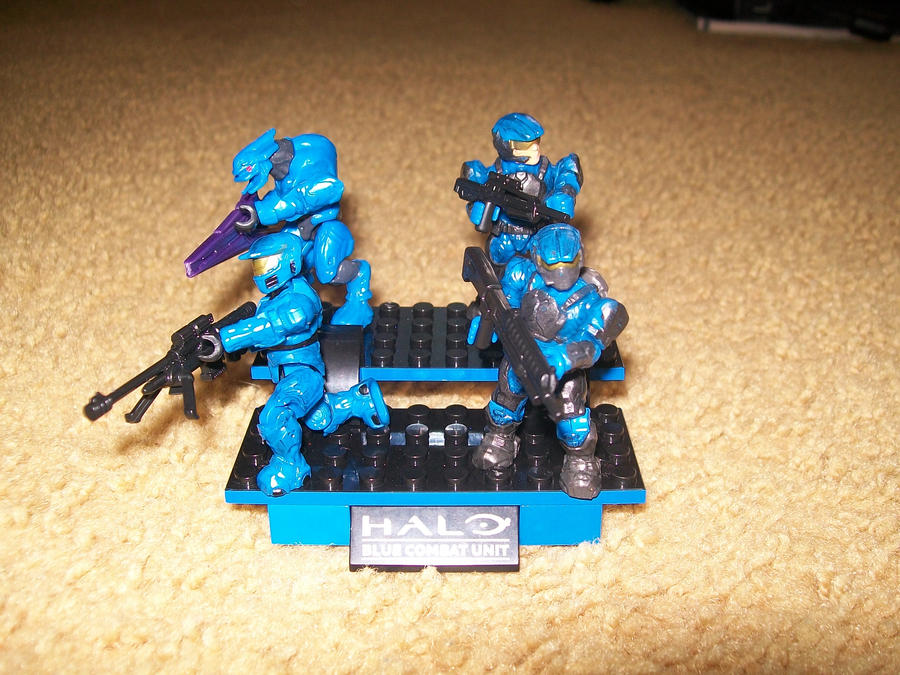 Halo mega bloks blue combat unit