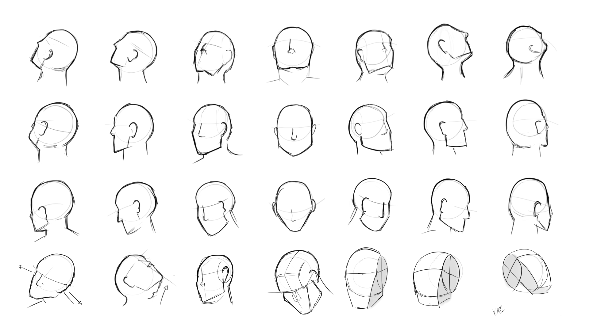 Head Angles by katztronaut on DeviantArt