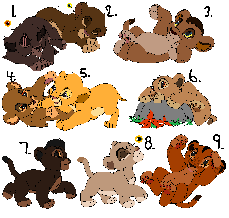 Lion Cub Adoptables 8 ALL ADOPTED by CandyNtheSweetettez on DeviantArt