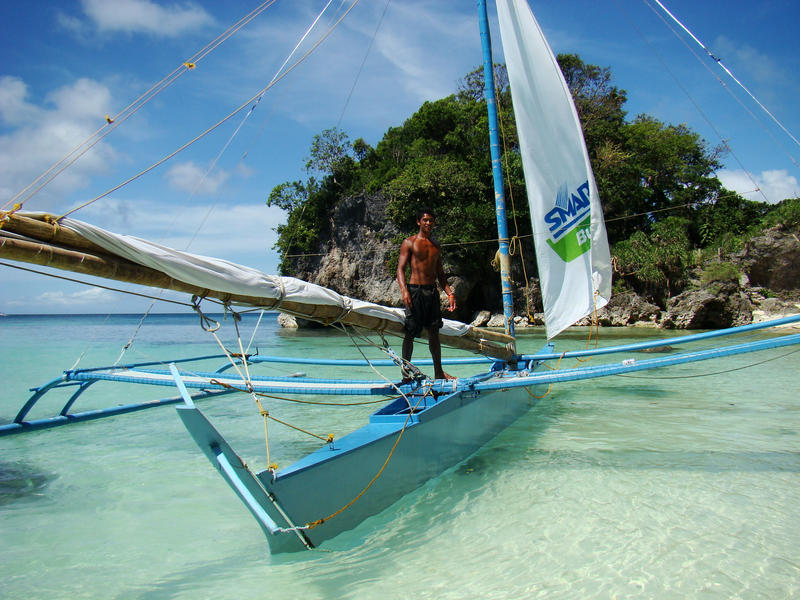 Boracay Seaman and His Boat