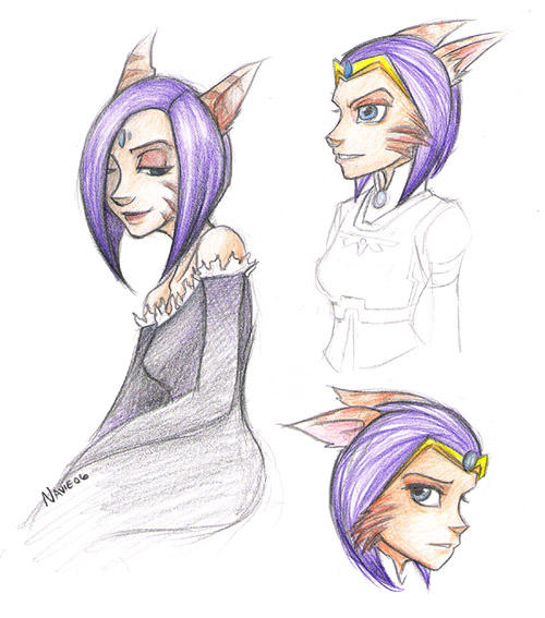 Sasha sketches by RatchetandClankFans on DeviantArt