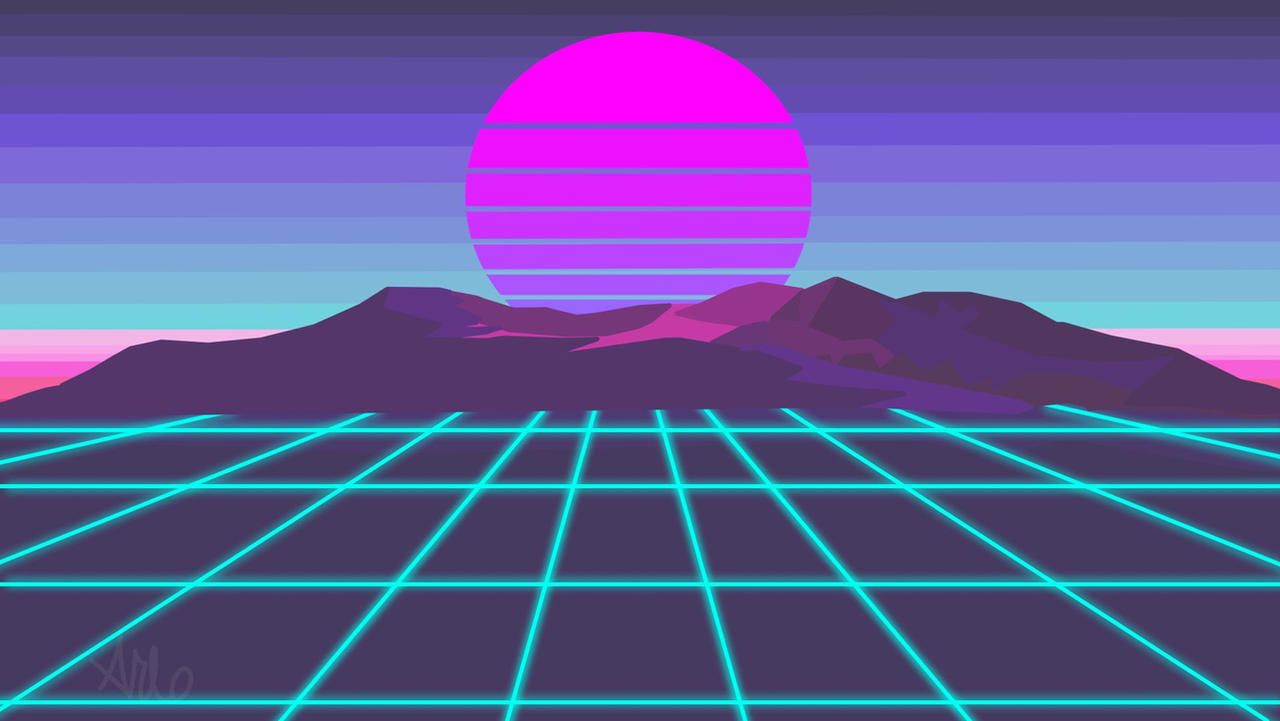 Retro wave - Shoreline by ArtCw0 on DeviantArt