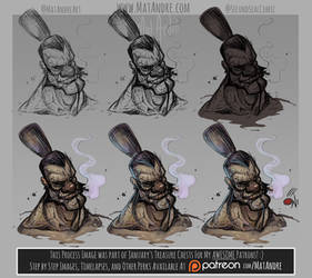 Second Seal Comic - Oni Portrait Step-by-Step -