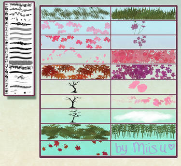 ( Hi-Res ) 19 Nature Brushes for Photoshop