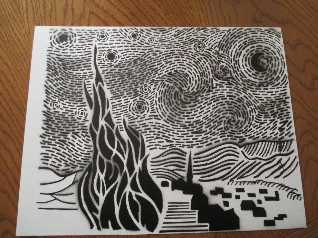 Starry Night Stencil Printable Starry Night Stencil Printable