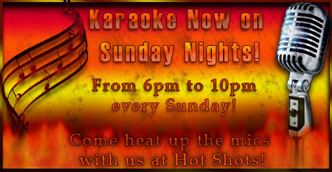 Hot Shots Karaoke ad