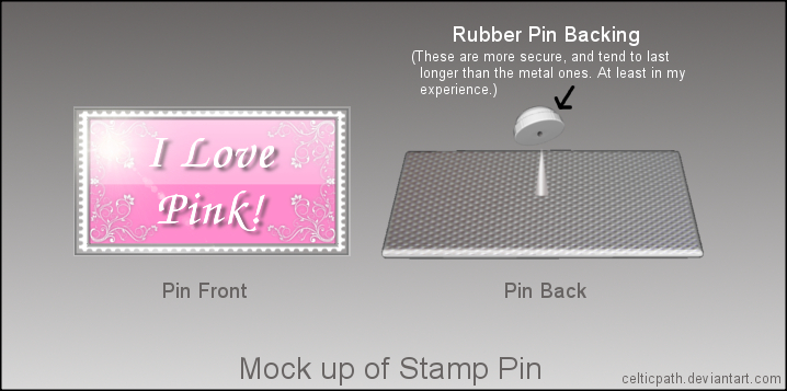 Stamp Lapel Pin mock up