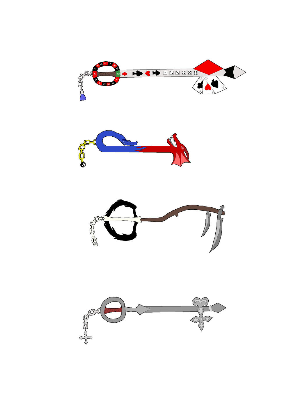 Animal Keyblade Keyblades by 0odarkwolfo0 on DeviantArt