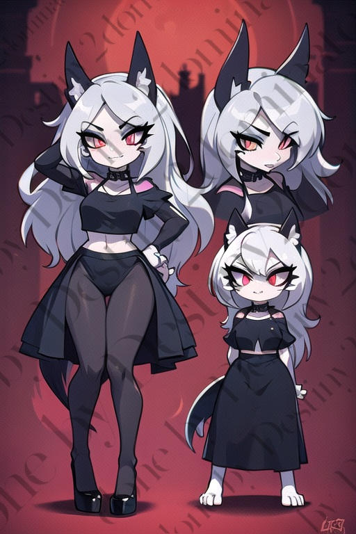 Loona Destiny Rice Hazbin hotel themed adopt- Loona inspired adopt by Destiny2Dominator on ...