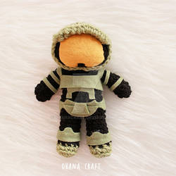 Master Chief inspired crochet doll