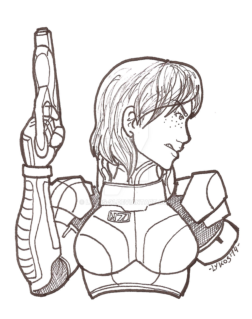 Commission ink torso example by Lykos-91 on DeviantArt