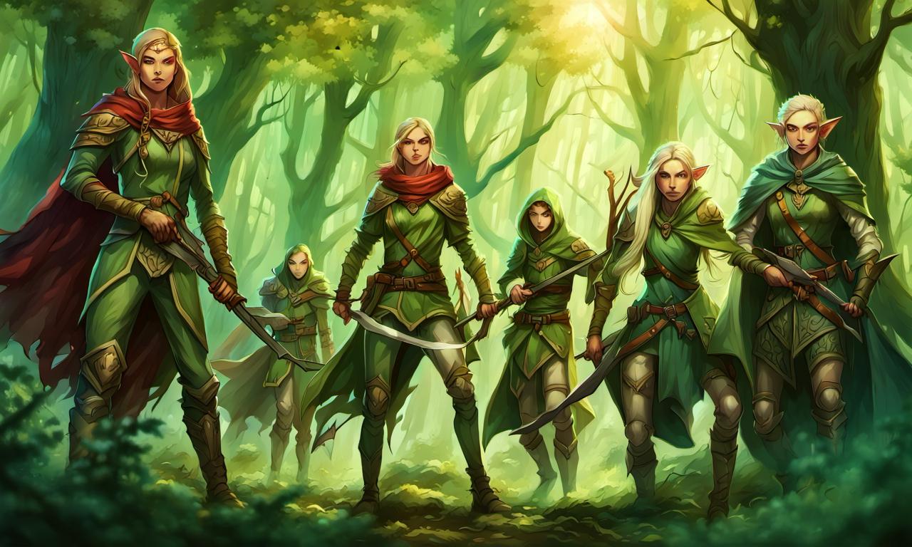 Elven Ranger Squad In Forest by elfdame on DeviantArt