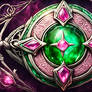 Elven Necromantic Mitral Emerald  Princes Pink Sta