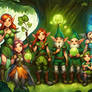 fairies, elves, gnomes  Leprechauns honoring Earth