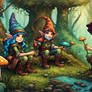 queer fairies, elves, gnomes  Leprechauns planting