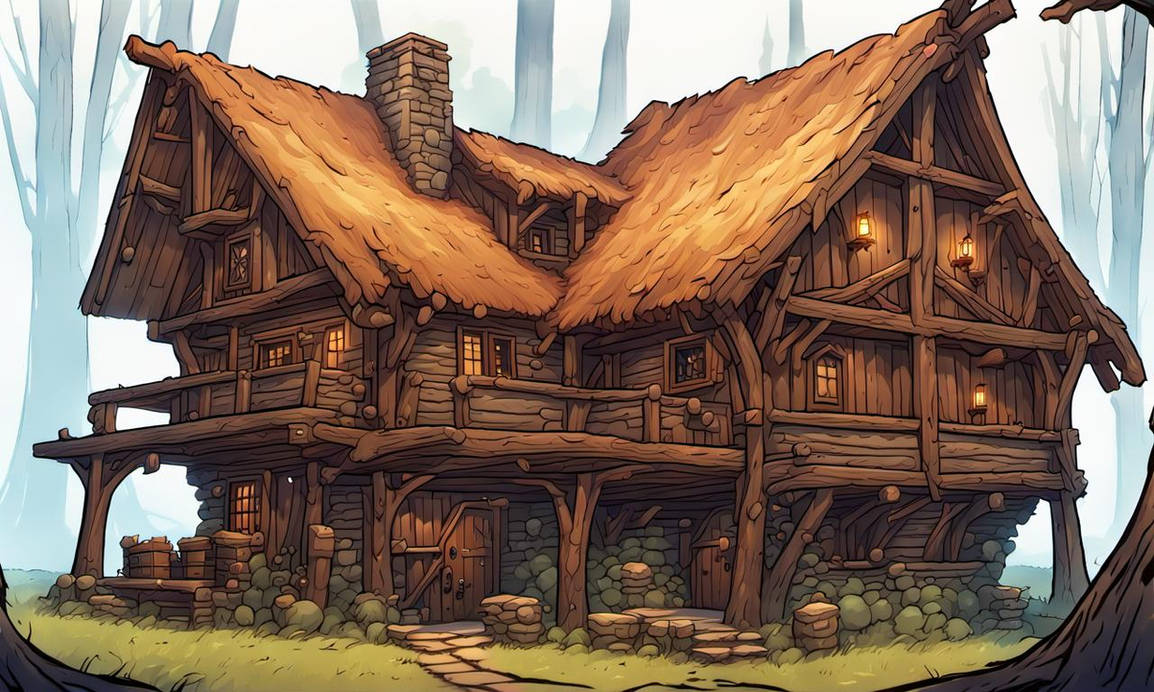 Basic Wooden Lodge By Elfdame On DeviantArt