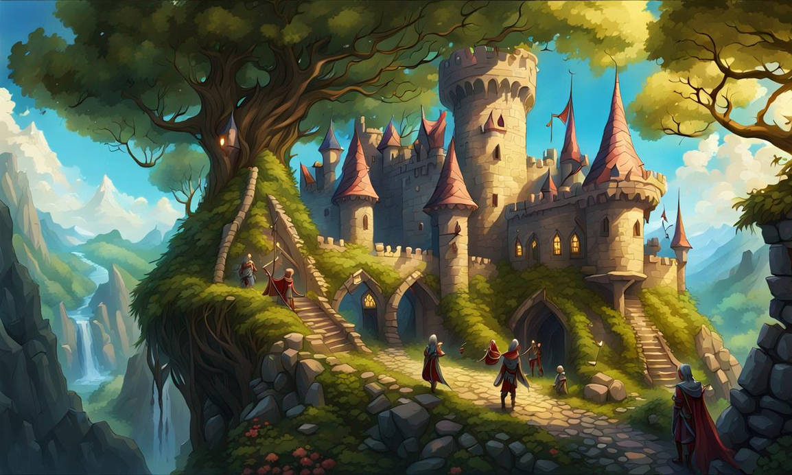 Elf Castle Elves redecorating the castle planting trees, shr by elfdame on DeviantArt