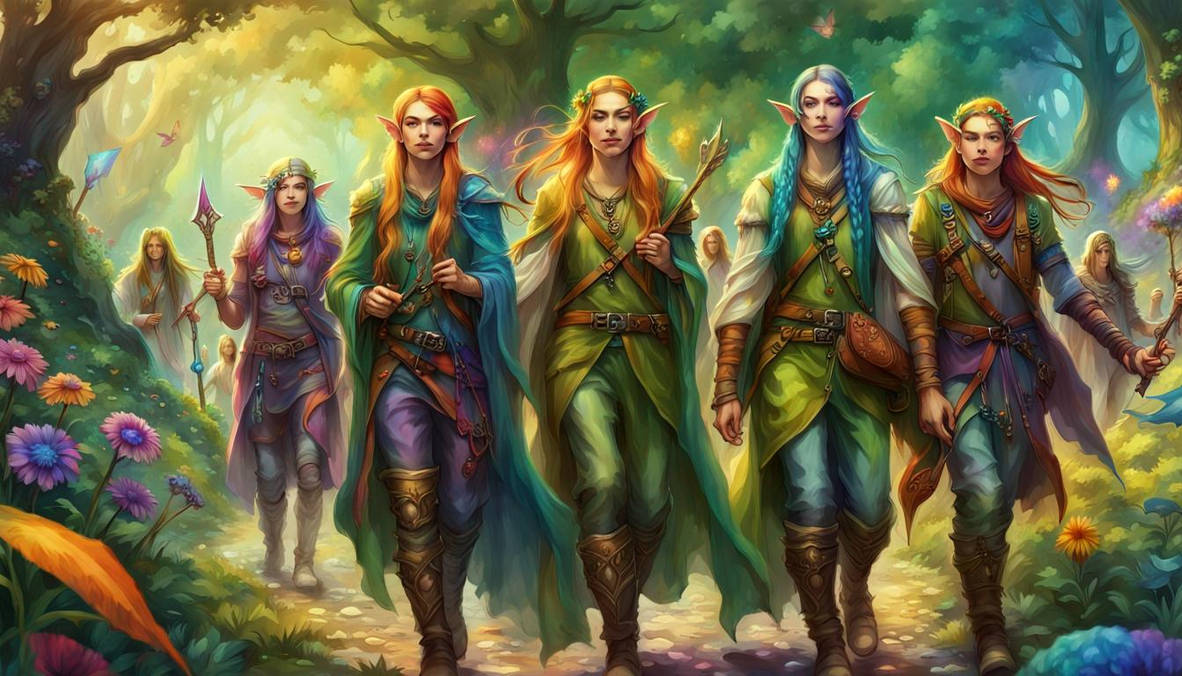 Elven Rave Elven Hippies Going To See The Rainbow Garden by elfdame on DeviantArt
