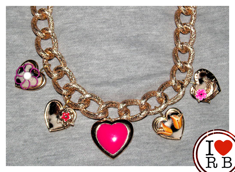 Floral hearts necklace