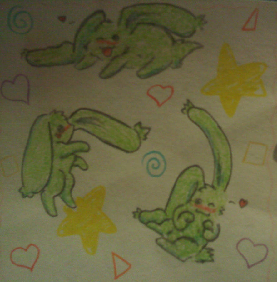 Mint Rabbits by LexisSketches on DeviantArt