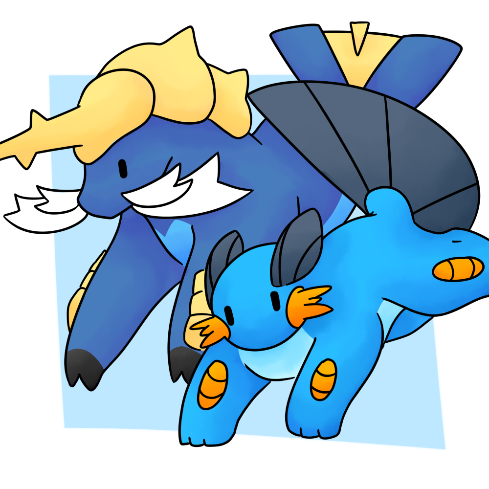 Swampert and Samurott