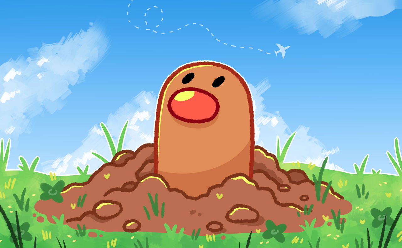 Diglett Fanart Diglett TCG Redraw by LexisSketches on DeviantArt