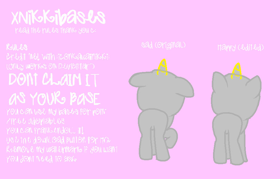 MLP Pony Base #004 Filly Back View by xNikkiBases on DeviantArt