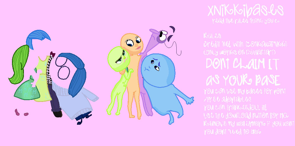 Inside Out Emotion Base #001 Group Hug! by xNikkiBases on DeviantArt