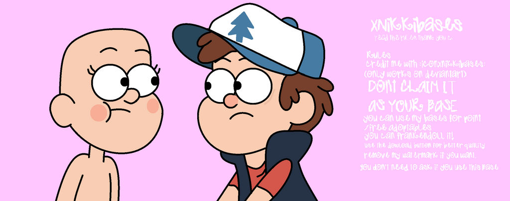 GF Human Base #009 Stare contest with dipper by xNikkiBases on DeviantArt