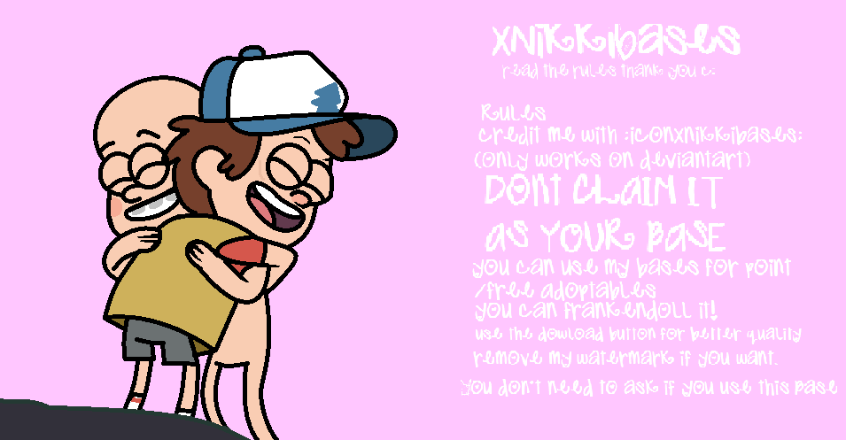 GF Human Base #017 Hugging Dipper by xNikkiBases on DeviantArt