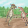 Nanotyrannus cazando