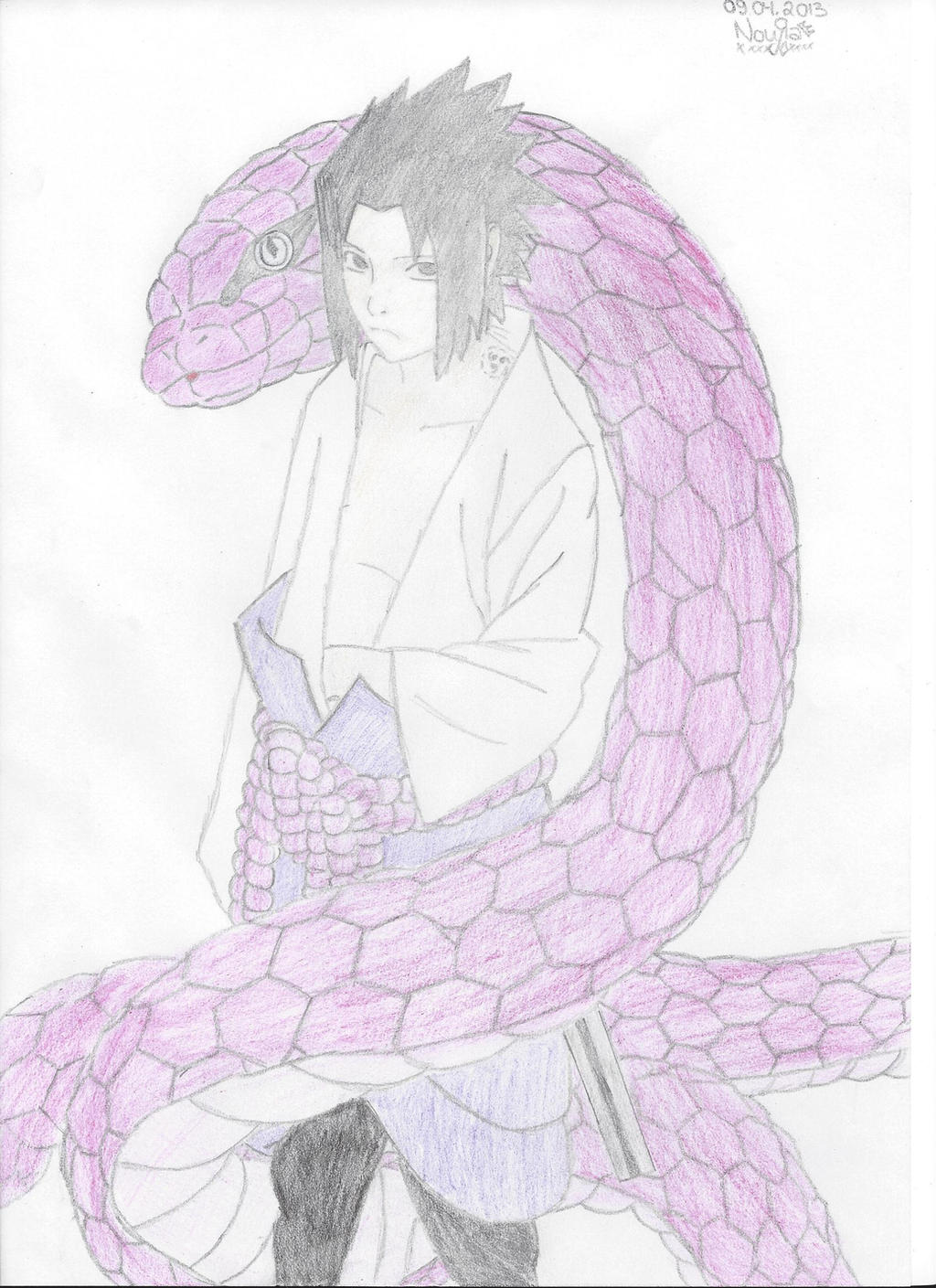 Sasuke Uchiha and Manda by Shanen-chan on DeviantArt