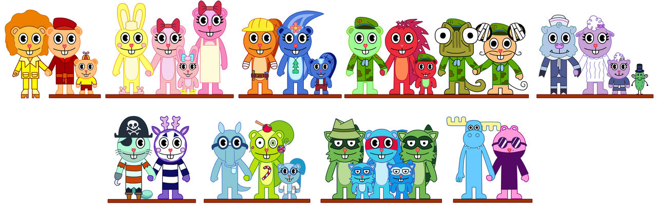 My Happy Tree Friends Couples And Families by hlaa14 on DeviantArt