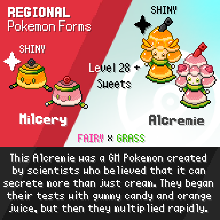 Regional Variant: Milcery and Alcremie! by TwoSling on DeviantArt