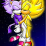 Super Sonic and Blaze kiss