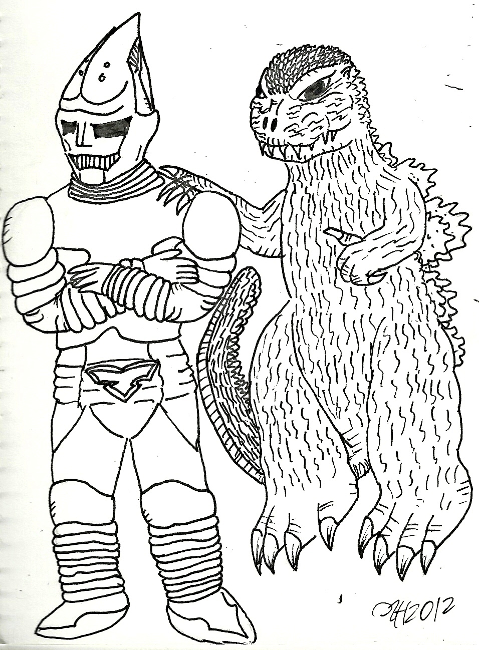 Godzilla and Jet Jaguar