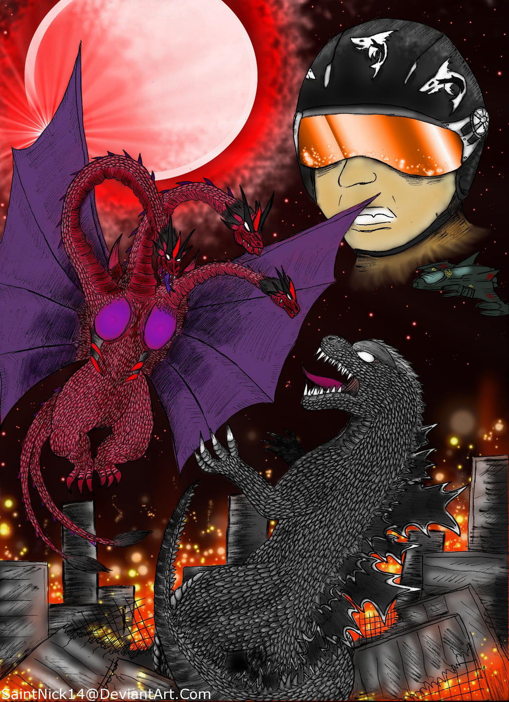 Godzilla Vs Queen Ghidorah