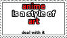 Anime IS Art Stamp