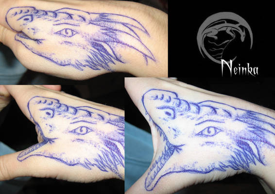 Dragon hand tattoo