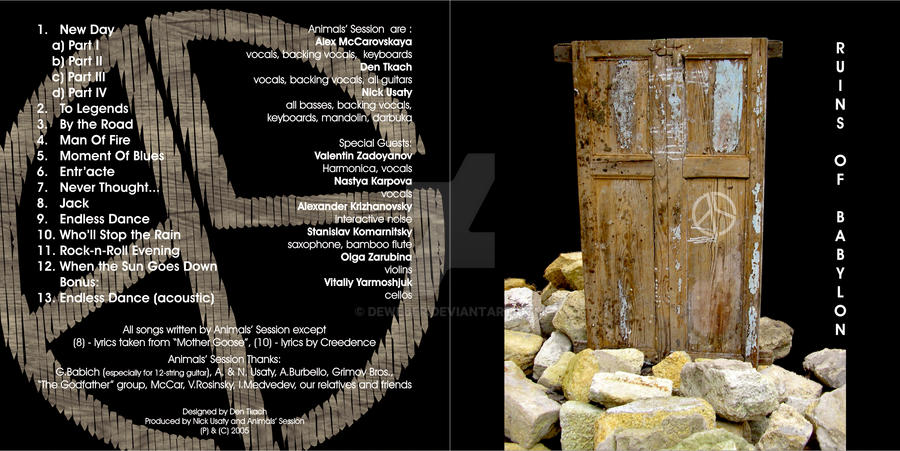 CD cover 'Ruins' of the Animals' Session